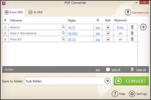 تحويل ملفات PDF إلي صور JPG